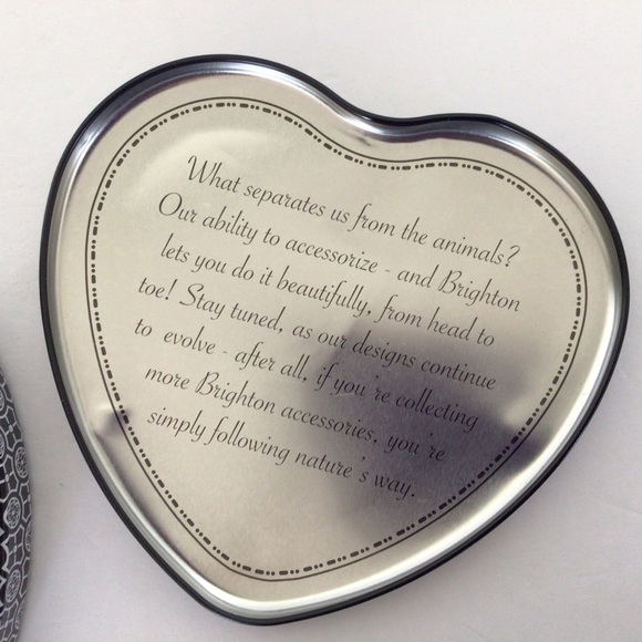 BRIGHTON BLACK WHITE JEWELRY TIN LARGE SIZE - Picture 8 of 8
